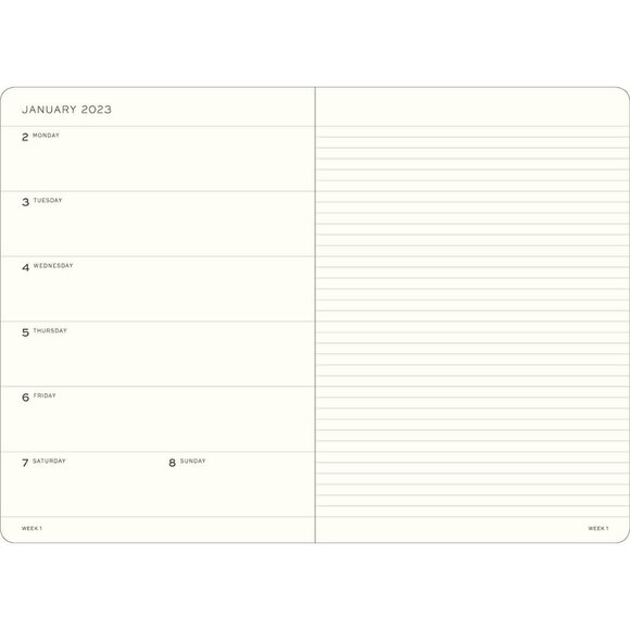 LEUCHTTURM1917 Weekly Planner Notebook Softcover Medium A5 2023 Anthracite Gray - Picture 5 of 6